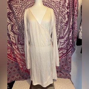 Rue 21 The Cozy Collection Cream Long Sleeve Dress Women’s Size Large